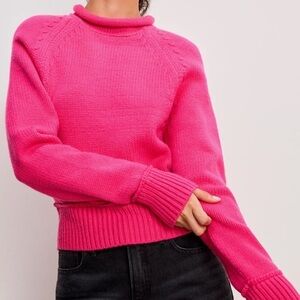 Good American Pink Crewneck Sweater Size Small